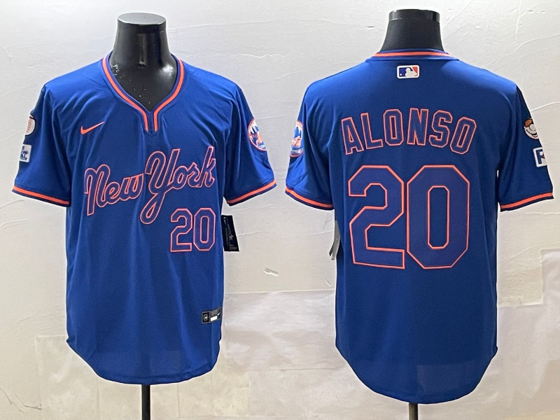 Men's New York Mets Pete Alonso #20 Royal Alternate Player Jersey