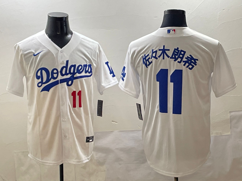 Men's Los Angeles Dodgers Roki Sasaki #11 White Limited Player Jersey