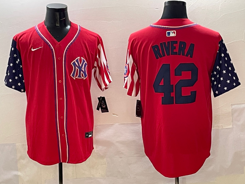 Men's New York Yankees Mariano Rivera #42 Red Limited Player Jersey