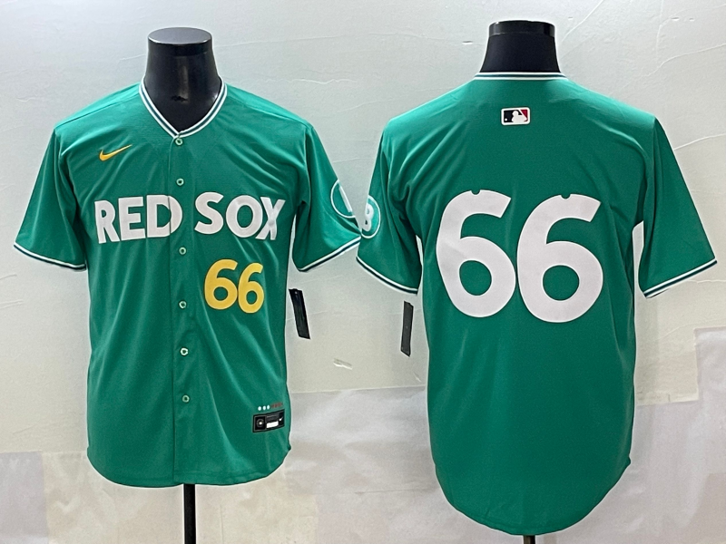 Men's Boston Red Sox Brayan Bello #66 Green 2025 City Connect Limited Player Jersey