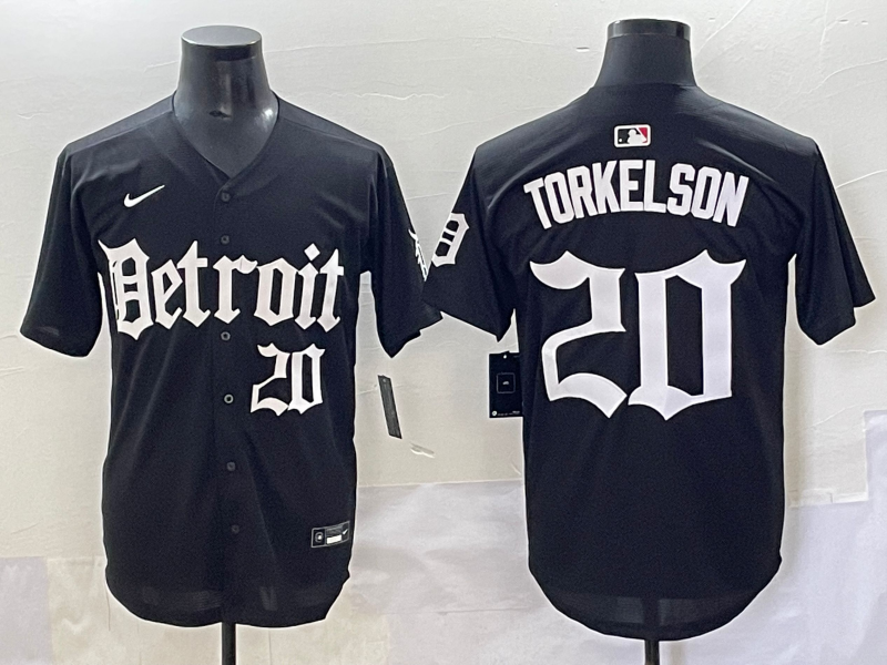 Men's Detroit Tigers Spencer Torkelson #20 Black Player Jersey