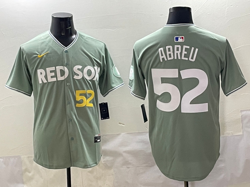 Men's Boston Red Sox Wilyer Abreu #52 Gray 2025 City Connect Limited Player Jersey