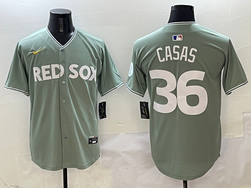 Men's Boston Red Sox Triston Casas #36 Gray 2025 City Connect Limited Player Jersey