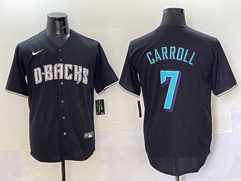 Men's Arizona Diamondbacks Corbin Carroll #7 Black Player Jersey