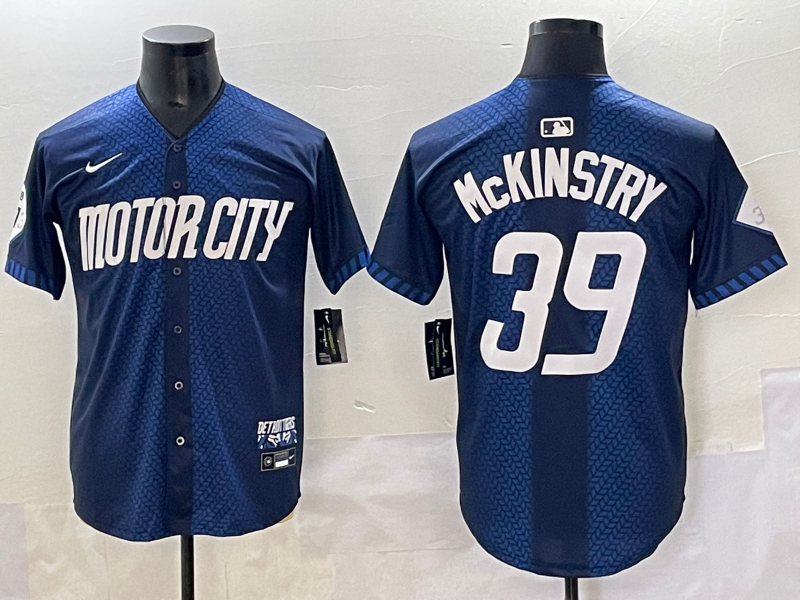 Men's Detroit Tigers Zach McKinstry #39 Navy 2024 City Connect Limited Jersey