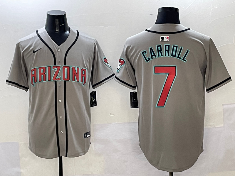 Men's Arizona Diamondbacks Corbin Carroll #7 Gray Limited Player Jersey