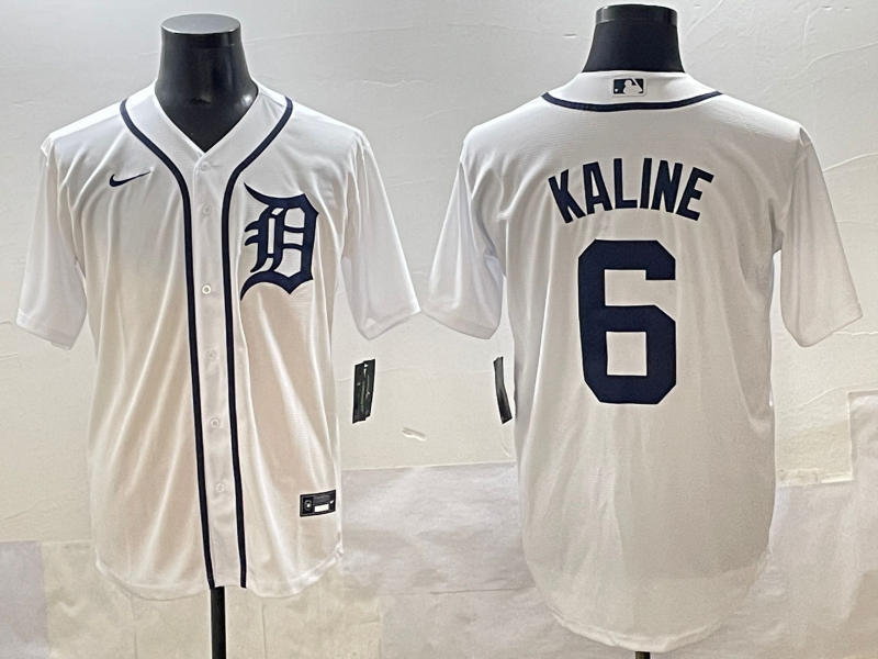 Men's Detroit Tigers Al Kaline #6 White Home Replica Player Jersey
