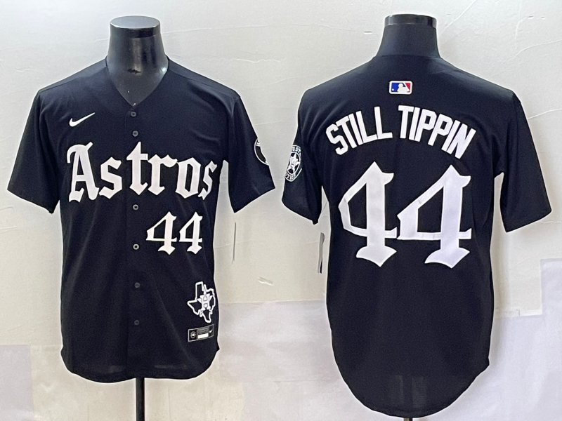 Men's Houston Astros Still Tippin #44 Black Team Player Jersey