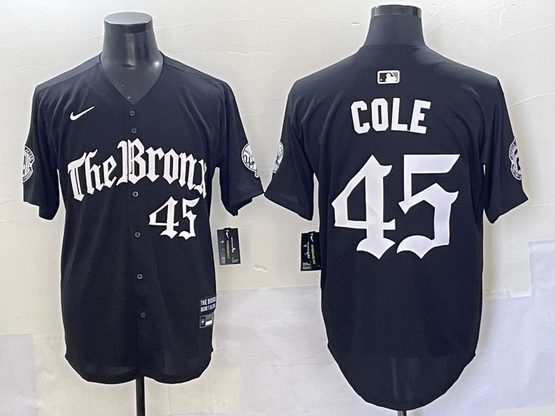 Men's New York Yankees Gerrit Cole #45 Black Alternate Limited Player Jersey