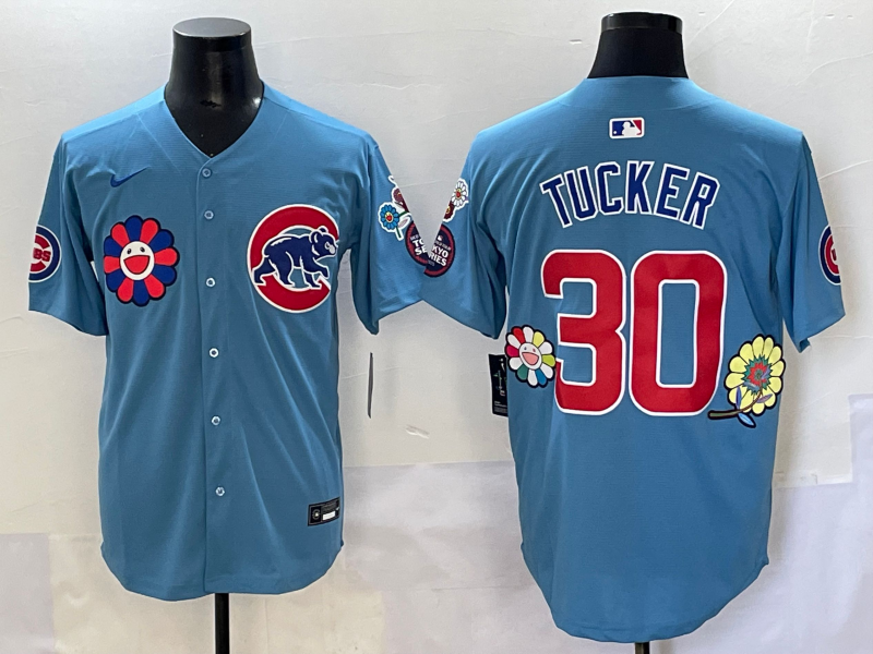 Men's Chicago Cubs Kyle Tucker #30 Light Blue Limited Player Jersey