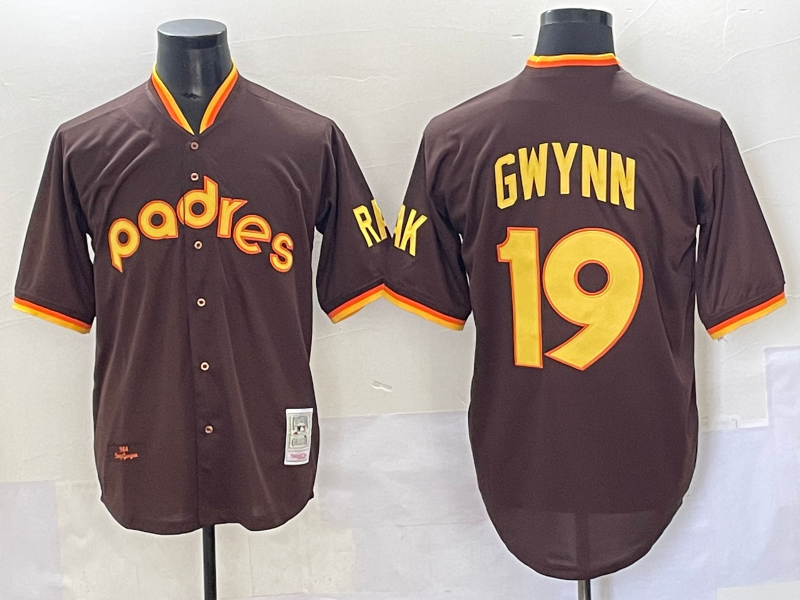 Men's San Diego Padres Tony Gwynn #19 Brown Limited Player Jersey