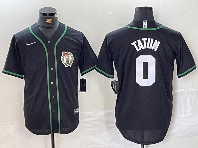 Men's Boston Celtics Jayson Tatum #0 Black Replica Player Jersey
