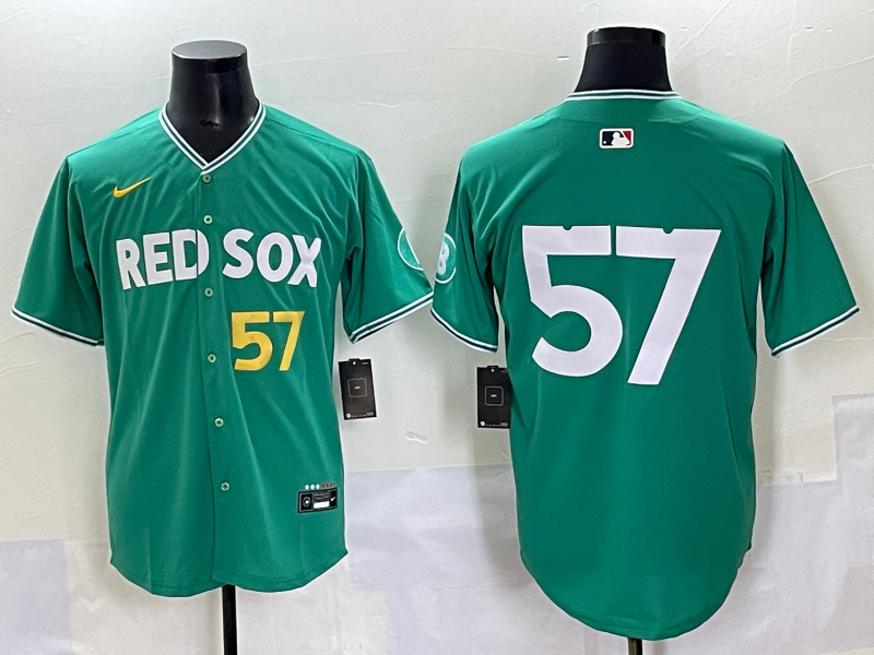 Men's Boston Red Sox Chris Martin #57 Green 2025 City Connect Limited Player Jersey