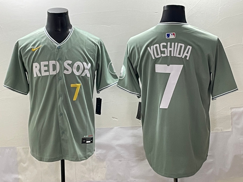 Men's Boston Red Sox Masataka Yoshida N#7 Gray 2025 City Connect Limited Player Jersey