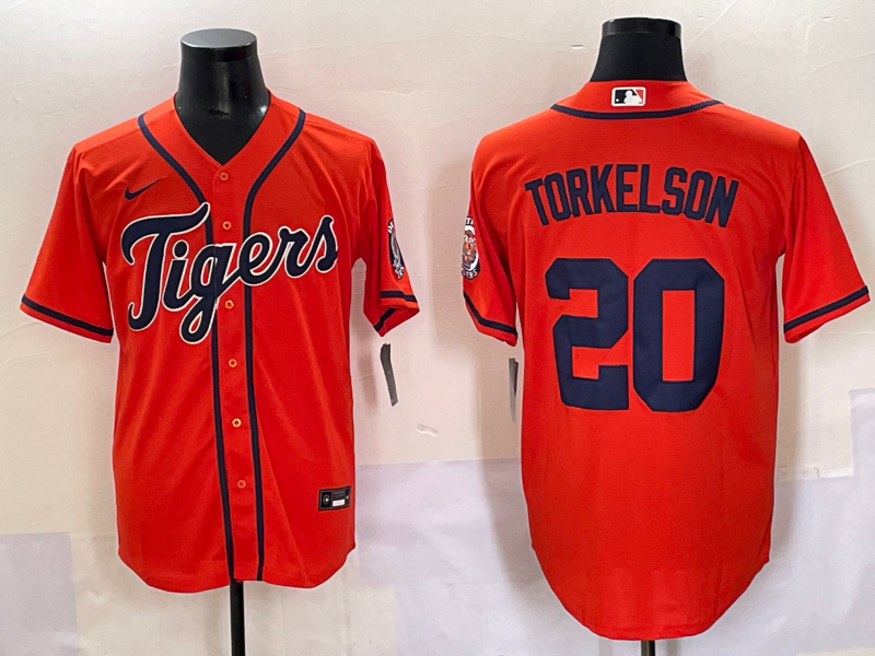 Men's Detroit Tigers Spencer Torkelson #20 Orange Limited Player Jersey