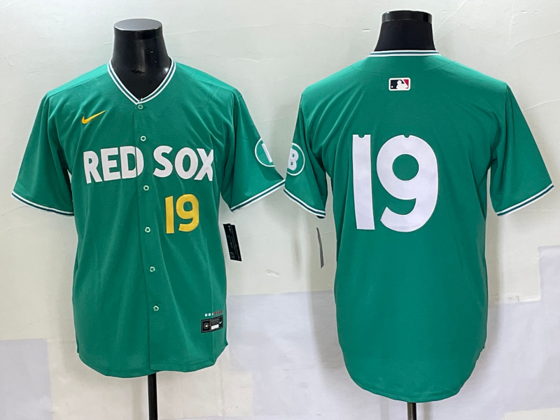 Men's Boston Red Sox Roman Anthony #19 Green 2025 City Connect Limited Player Jersey