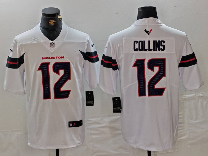 Men's Houston Texans Nico Collins #12 White Game Jersey
