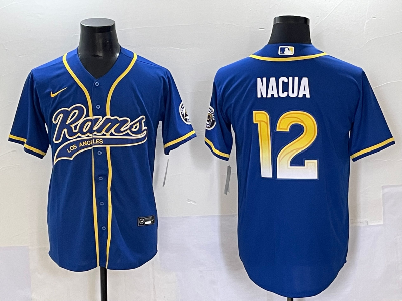 Men's Los Angeles Rams Puka Nacua #12 Royal Game Jersey