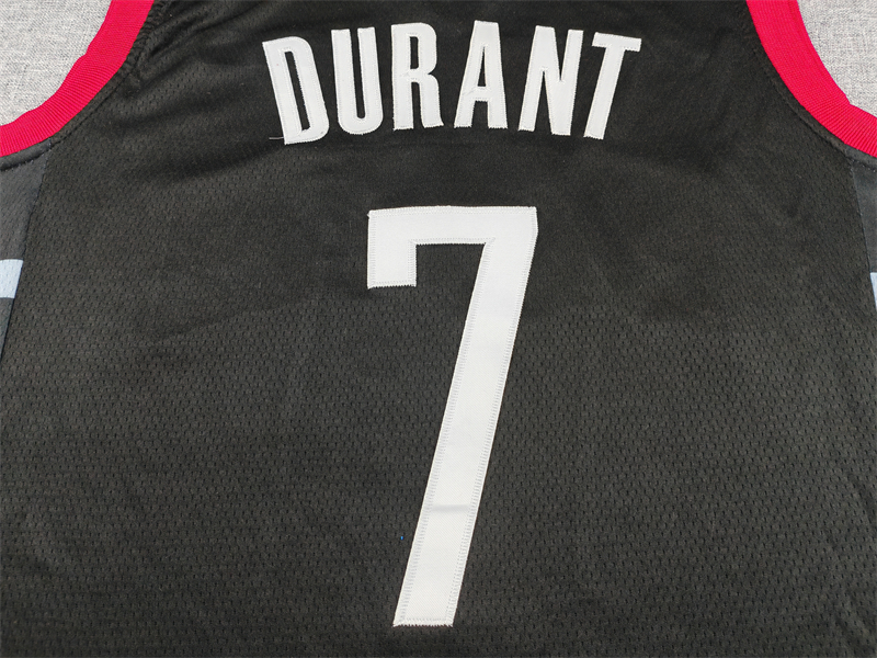 Men's Houston Rockets Kevin Durant #7 Black Swingman Player Jersey - Statement Edition