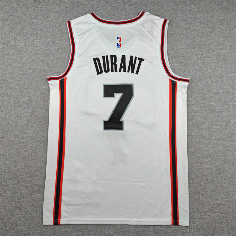 Men's Houston Rockets Kevin Durant #7 White 2024/25 Swingman Player Jersey - City Edition