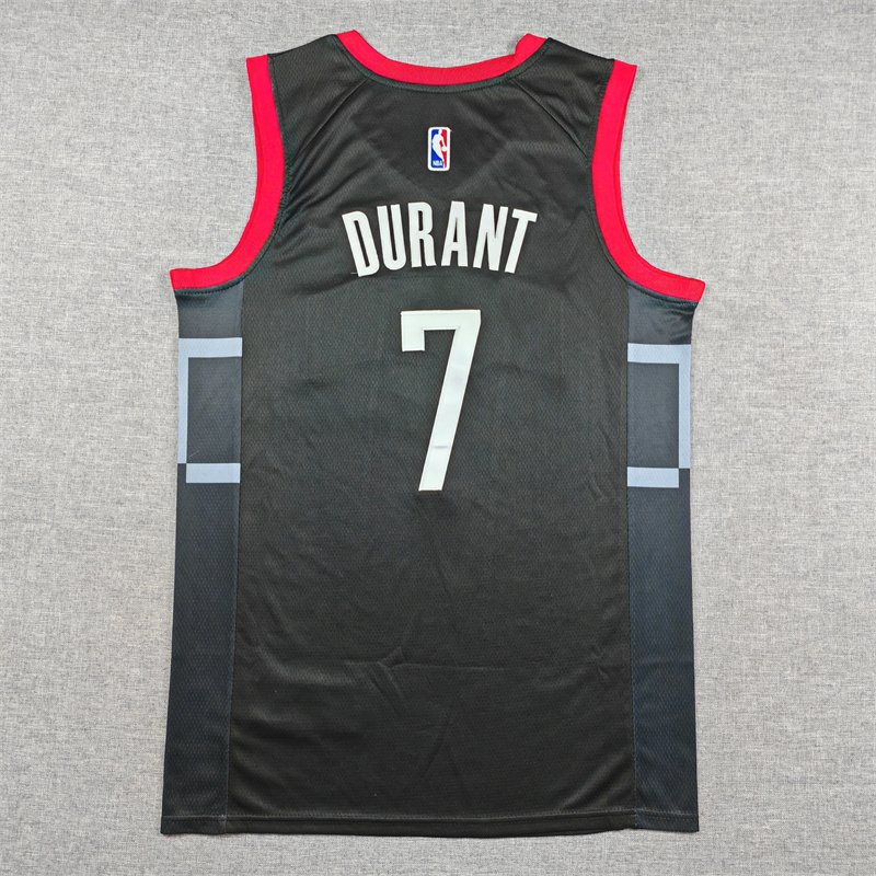 Men's Houston Rockets Kevin Durant #7 Black Swingman Player Jersey - Statement Edition