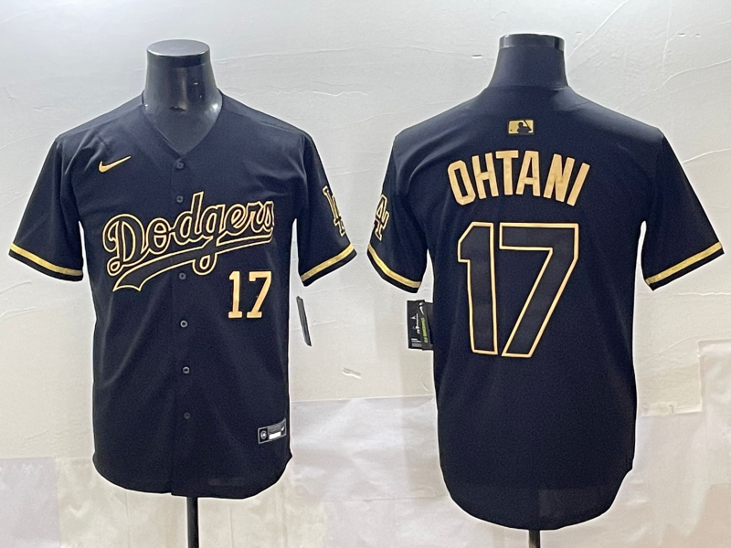 Men's Los Angeles Dodgers Shohei Ohtani #17 Black Alternate Team Player Jersey