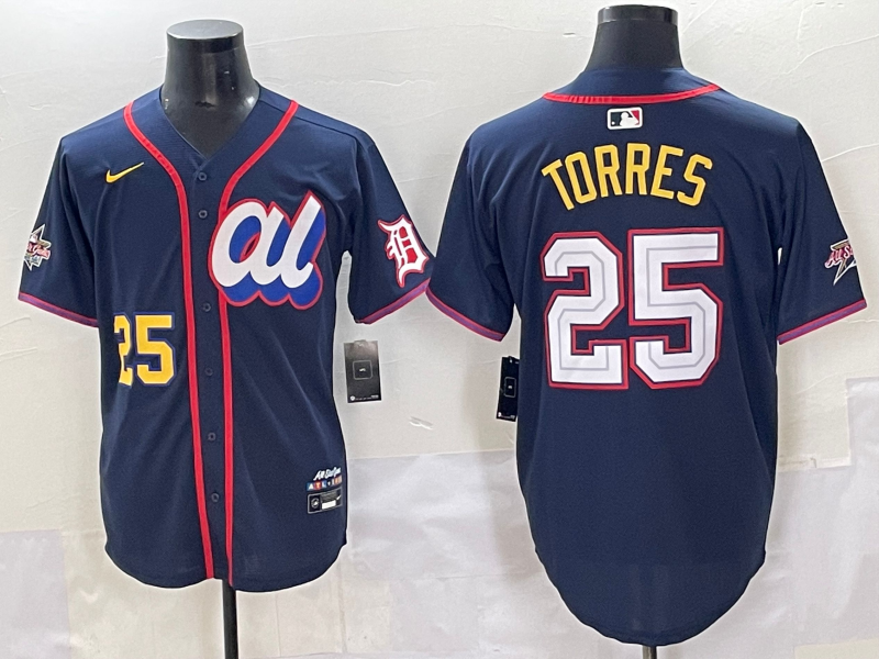 Men's American League Gleyber Torres #25 Navy 2025 All-Star Edition Limited Player Jersey
