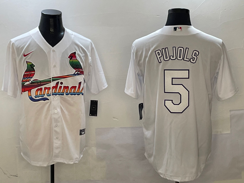 Men's St. Louis Cardinals Albert Pujols #5 White Replica Game Jersey
