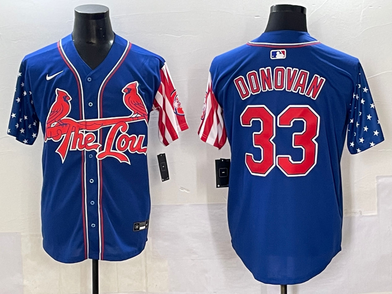 Men's St. Louis Cardinals Brendan Donovan #33 Royal Replica Player Jersey