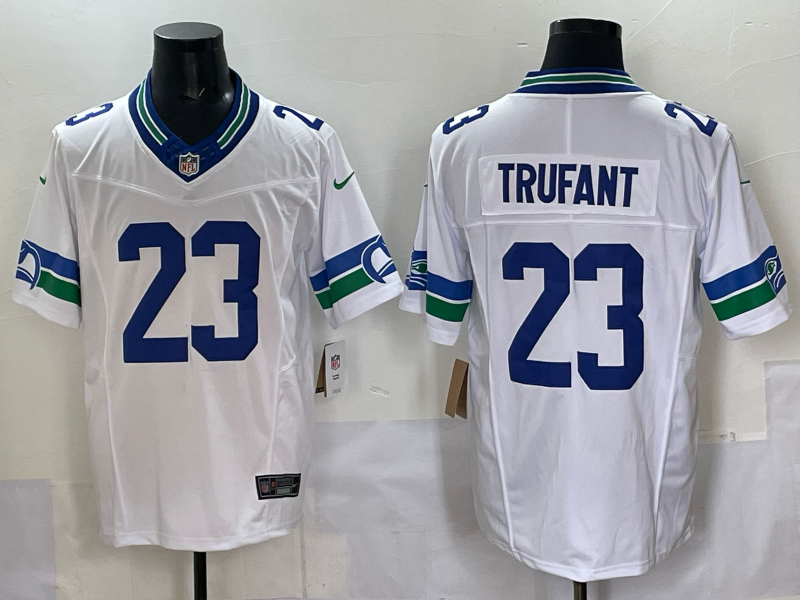 Men's Seattle Seahawks Marcus Trufant #23 White Alternate Game Jersey