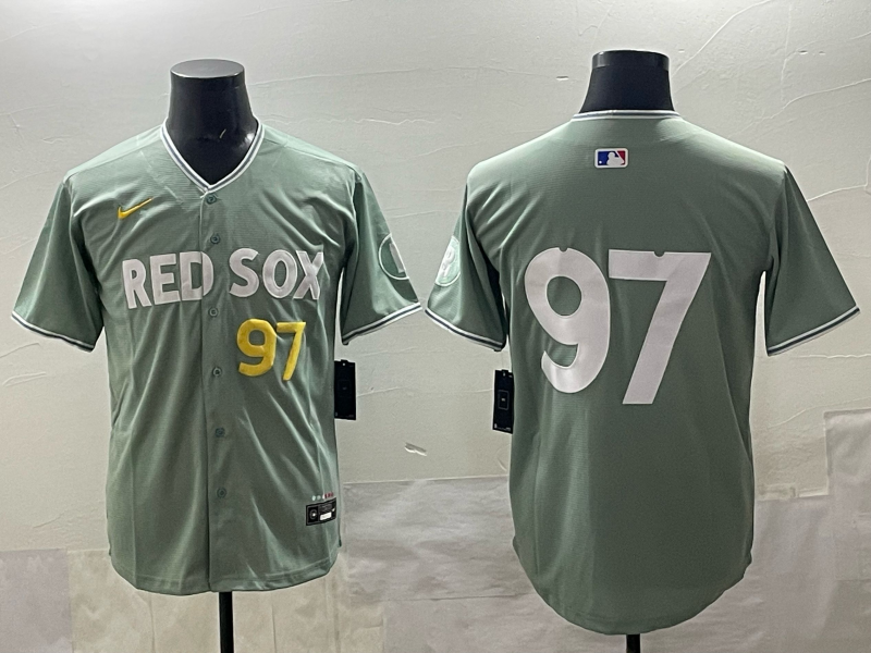 Men's Boston Red Sox Brian Rose #97 Gray 2025 City Connect Limited Retired Player Jersey