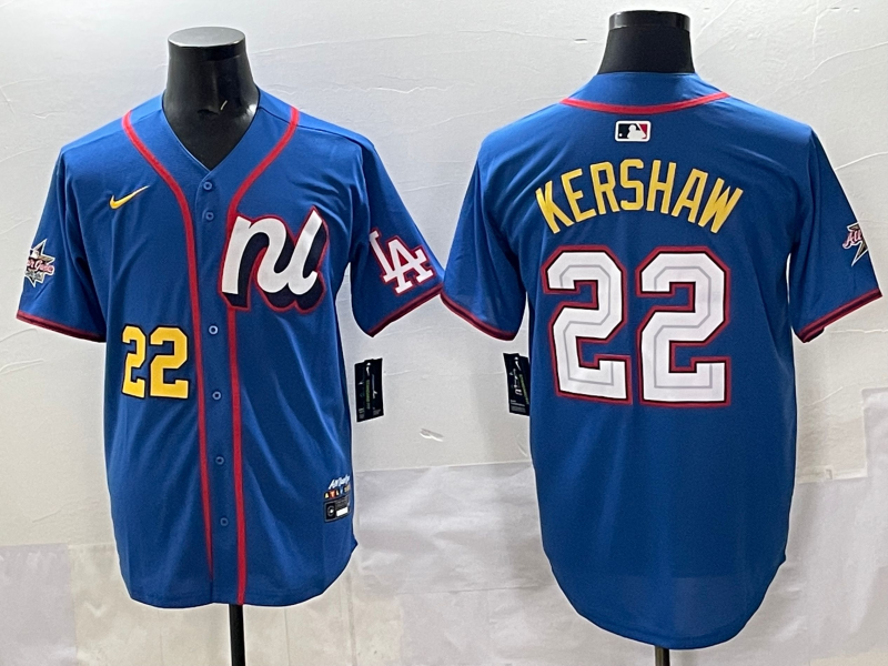 Men's National League Clayton Kershaw #22 Blue 2025 All-Star Edition Limited Player Jersey