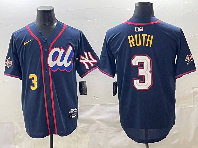 Men's American League Babe Ruth #3 Navy 2025 All-Star Edition Limited Player Jersey
