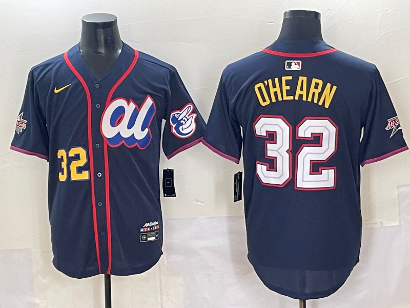 Men's American League Ryan O'Hearn #32 Navy 2025 All-Star Edition Limited Player Jersey
