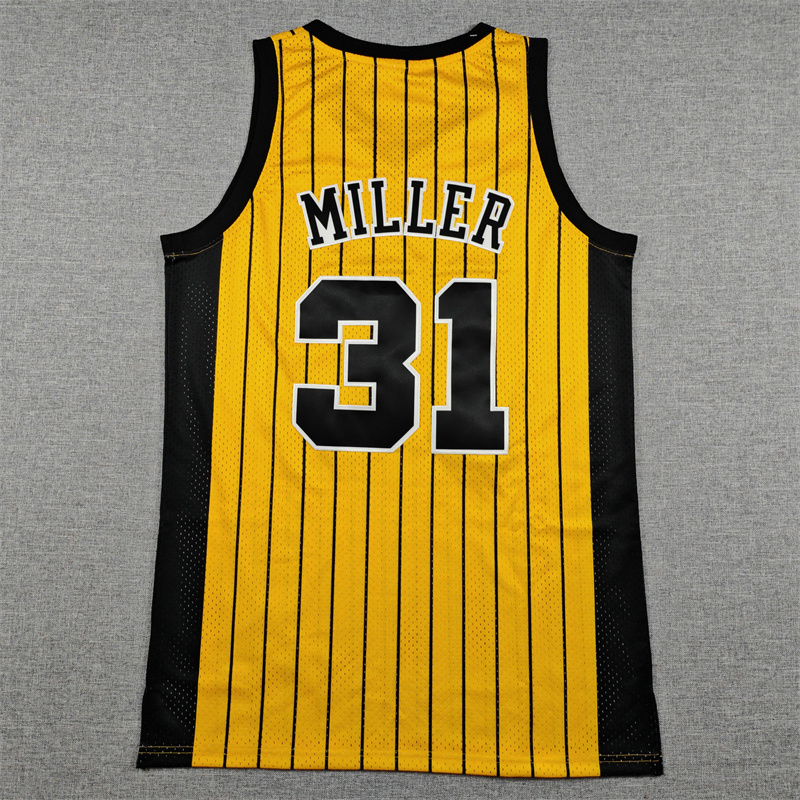 Men's Indiana Pacers Reggie Miller #31 Yellow Swingman Jersey