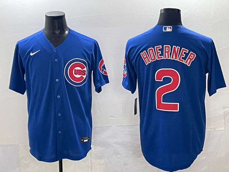 Men's Chicago Cubs Nico Hoerner #2 Royal Limited Player Jersey