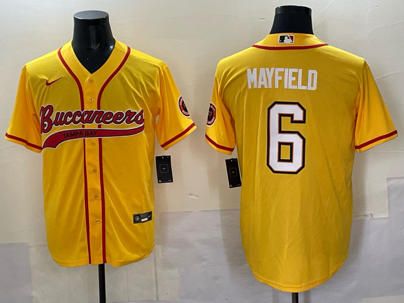 Men's Tampa Bay Buccaneers Baker Mayfield #6 Yellow Team Game Jersey