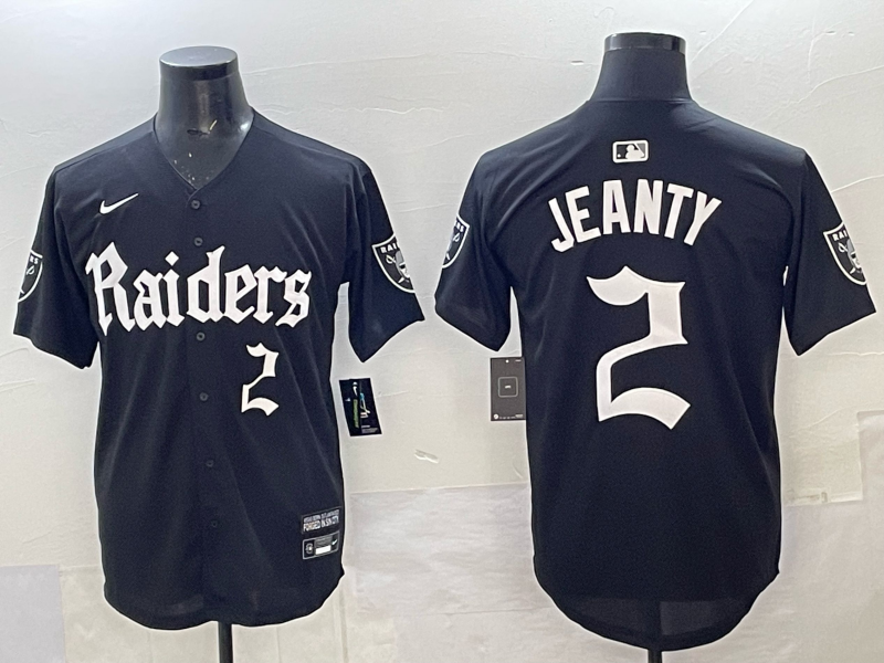 Men's Las Vegas Raiders Ashton Jeanty #2 Black Player Jersey