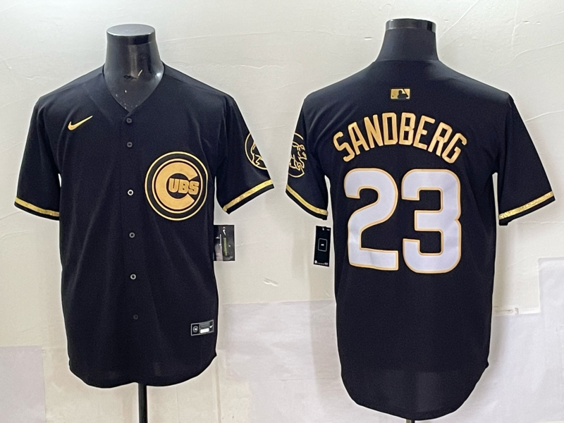 Men's Chicago Cubs Ryne Sandberg #23 Black Alternate Limited Player Jersey