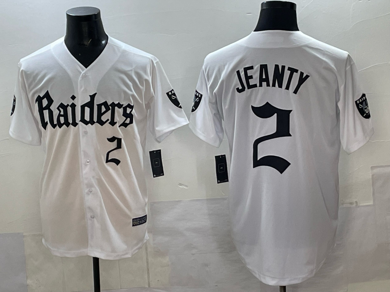 Men's Las Vegas Raiders Ashton Jeanty #2 White Player Jersey