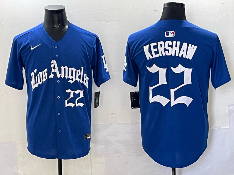 Men's Los Angeles Dodgers Clayton Kershaw #22 Royal Alternate Game Jersey