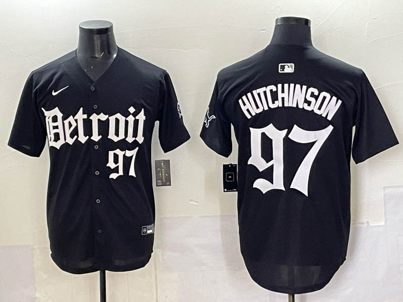 Men's Detroit Lions Aidan Hutchinson #97 Black Game Player Jersey