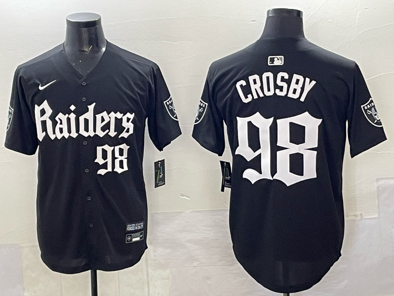 Men's Las Vegas Raiders Maxx Crosby #98 Black Team Game Player Jersey