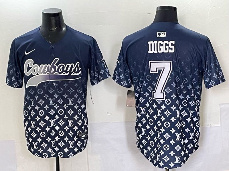 Men's Dallas Cowboys Trevon Diggs #7 Navy Team Game Player Jersey