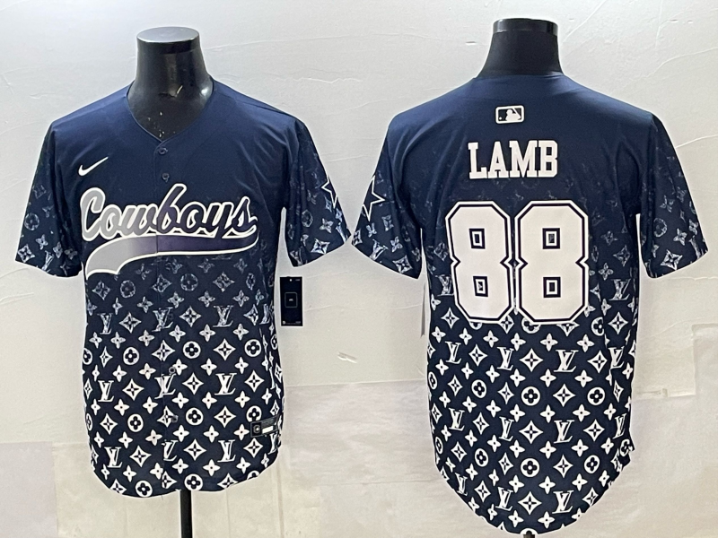 Men's Dallas Cowboys CeeDee Lamb #88 Navy Team Game Player Jersey