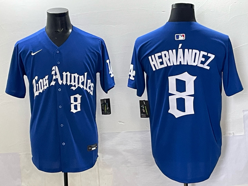 Men's Los Angeles Dodgers Enrique Hernandez #8 Royal Alternate Game Jersey
