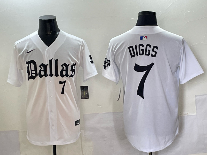 Men's Dallas Cowboys Trevon Diggs #7 White Team Game Player Jersey