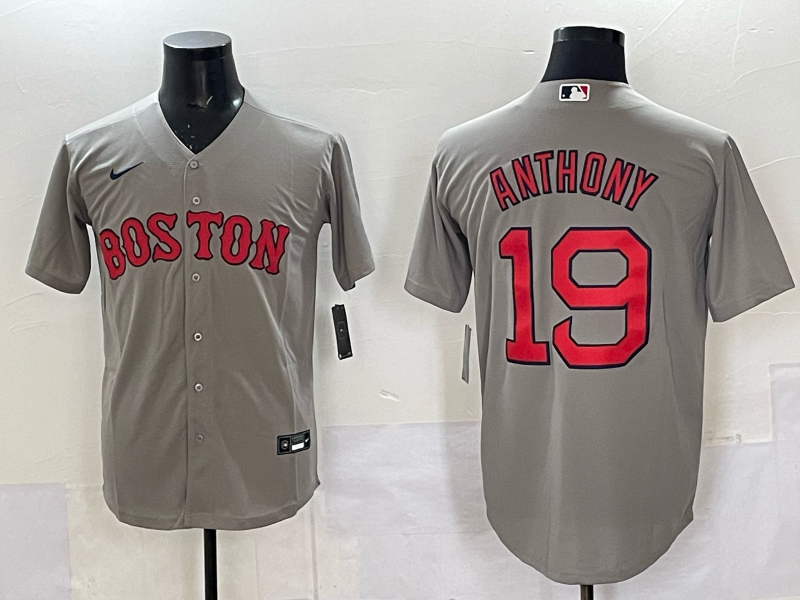 Men's Boston Red Sox Roman Anthony #19 Gray Limited Player Jersey