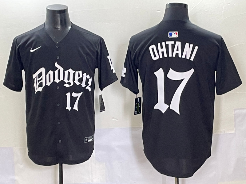 Men's Los Angeles Dodgers Shohei Ohtani #17 Black Alternate Game Jersey