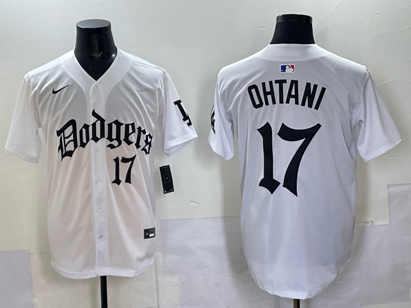 Men's Los Angeles Dodgers Shohei Ohtani #17 White Alternate Game Jersey